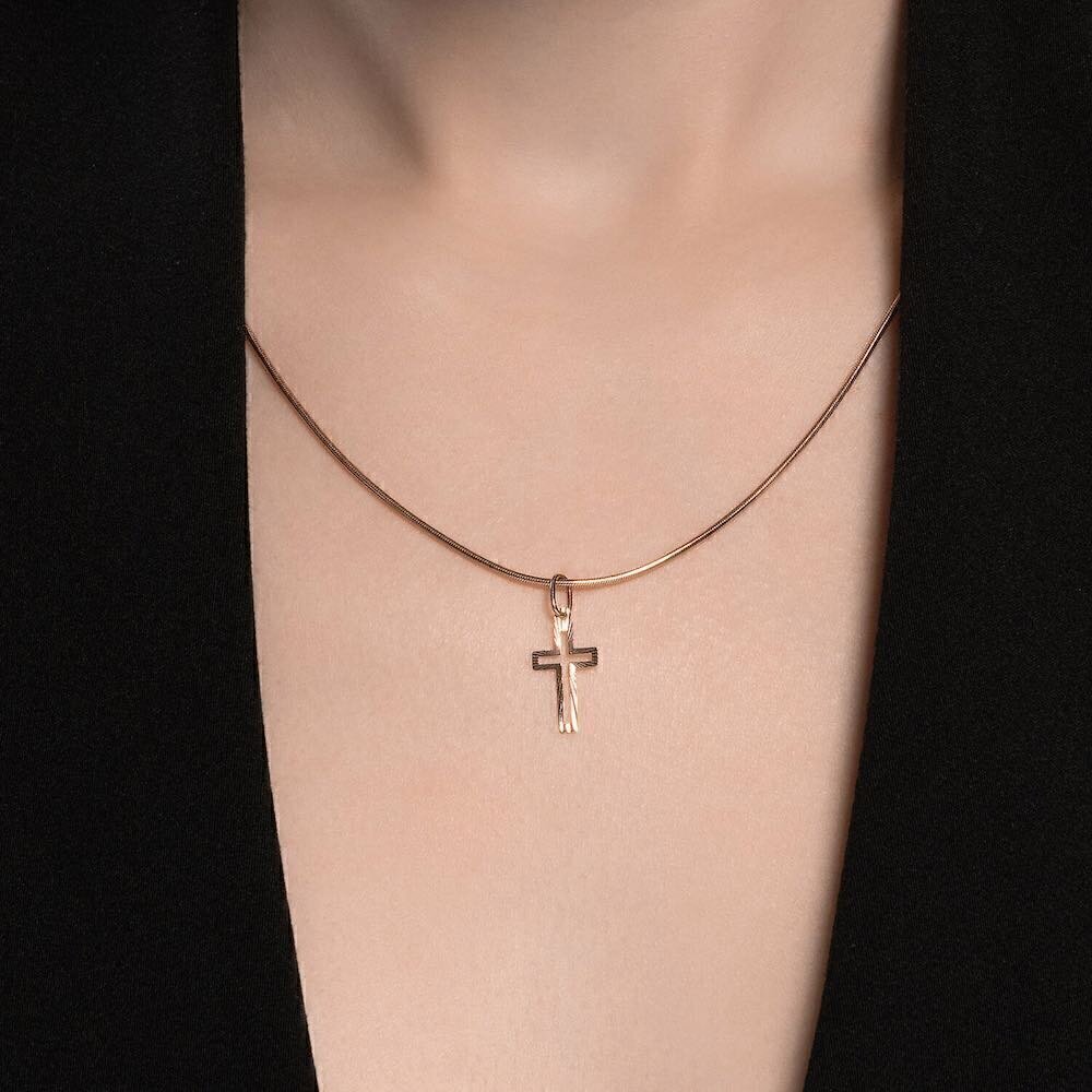 Купить Крест из красного золота (41576)