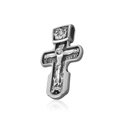 картинка Крест из серебра "Божия Матерь Неупиваемая Чаша" (42186) 
