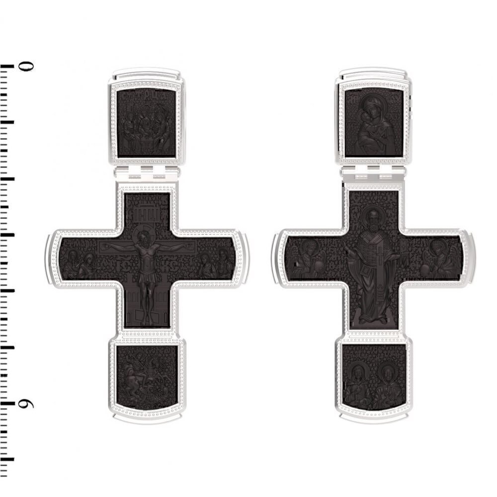 Купить Крест из белого золота "Распятие Христа" (22531)