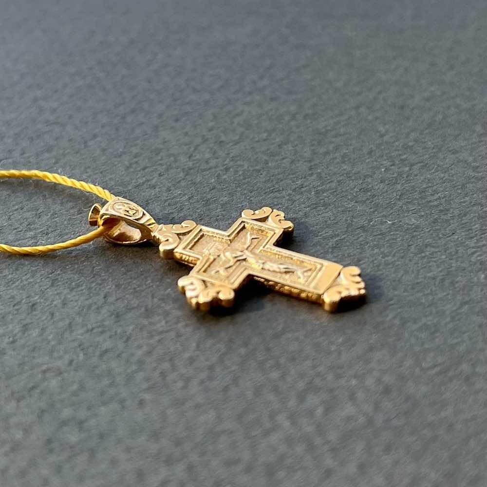 Купить Крест из красного золота "Богородица" (41012)