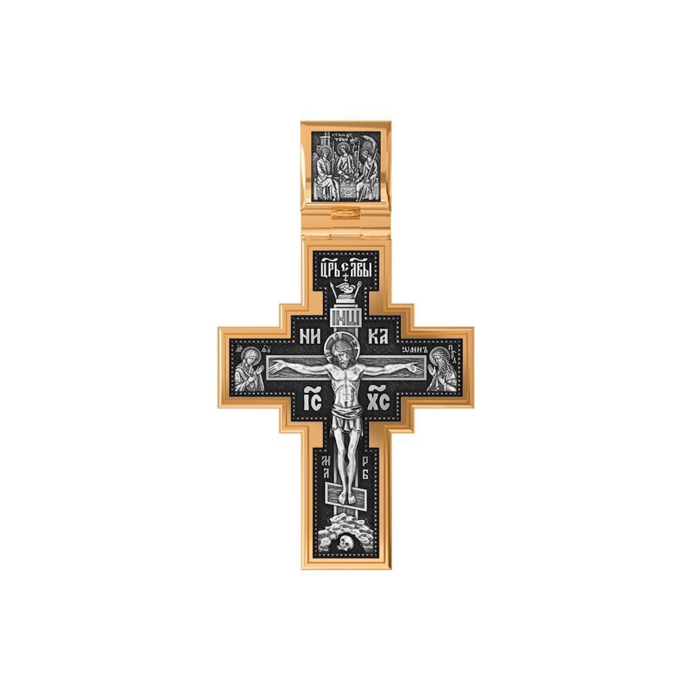 Купить Крест из серебра "Святой Александр Свирский" (42889)