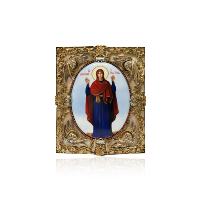 картинка Икона "Божия Матерь Нерушимая стена" эмаль финифть (20597) 