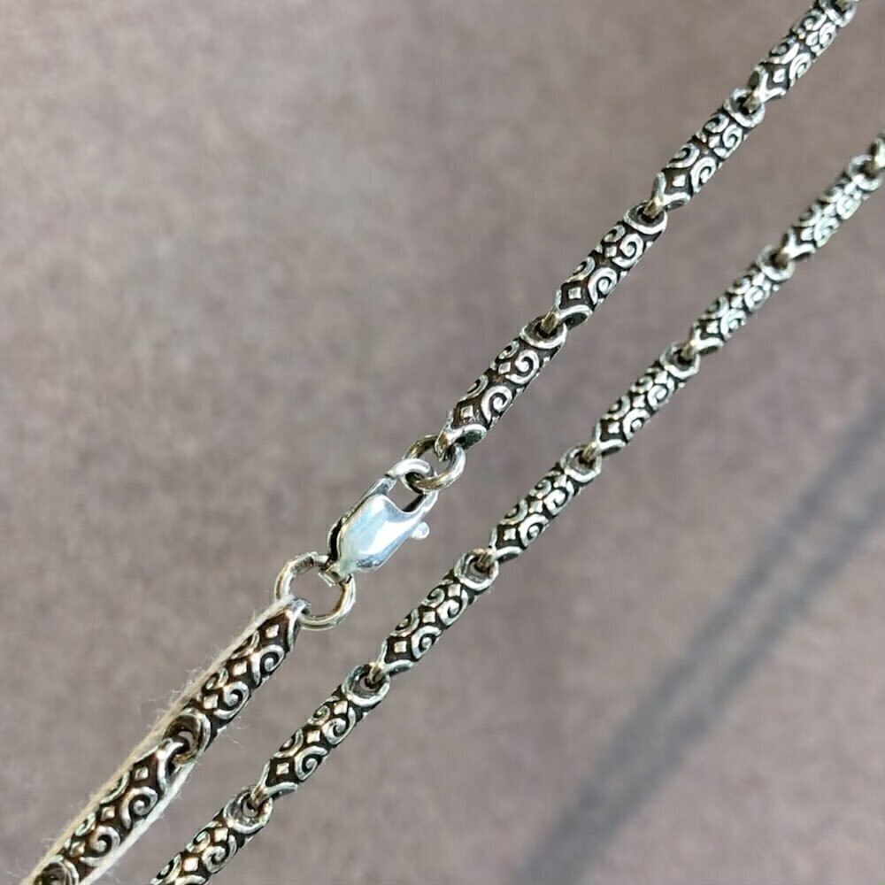 Купить Цепь литая из серебра с узором (92451)