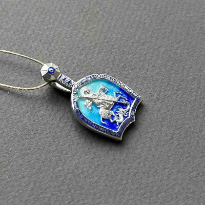 картинка Образ из серебра "Святой Георгий Победоносец" с эмалью (52881) 