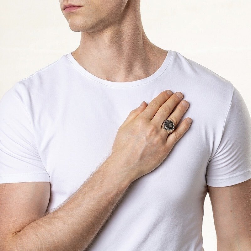 Купить Кольцо из серебра "Святой Георгий Победоносец" (32070)