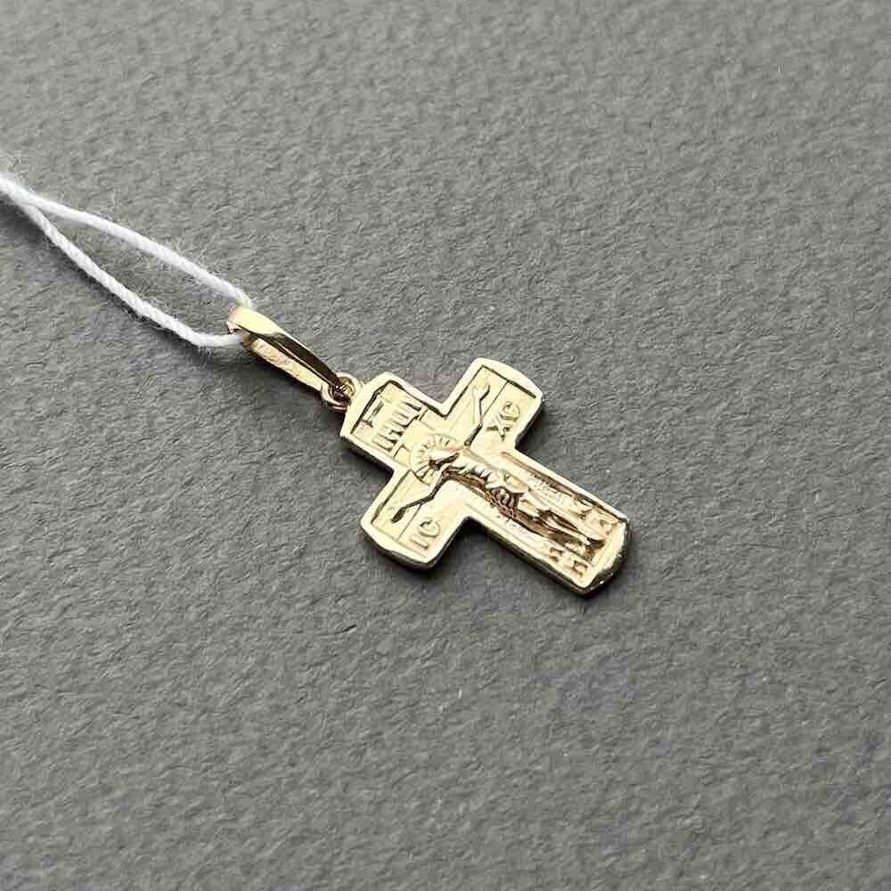 Купить Крест из красного золота "Спаси и Сохрани" (41351)