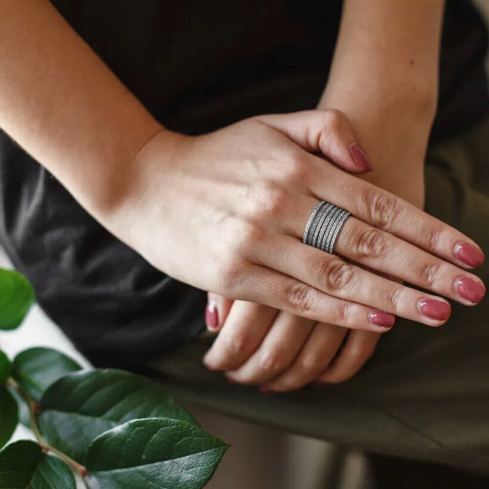 Купить Кольца из серебра "Семь добродетелей" комплект (32328)