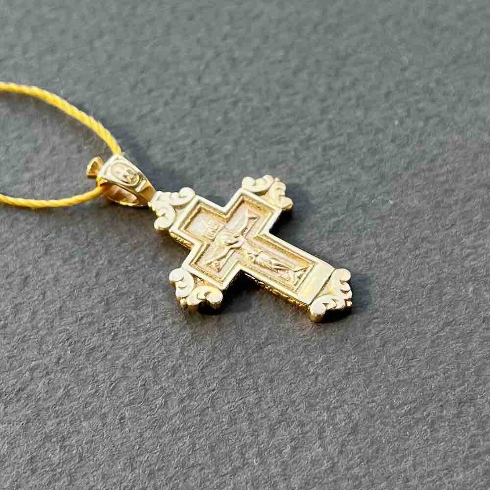 Купить Крест из красного золота "Богородица" (41012)