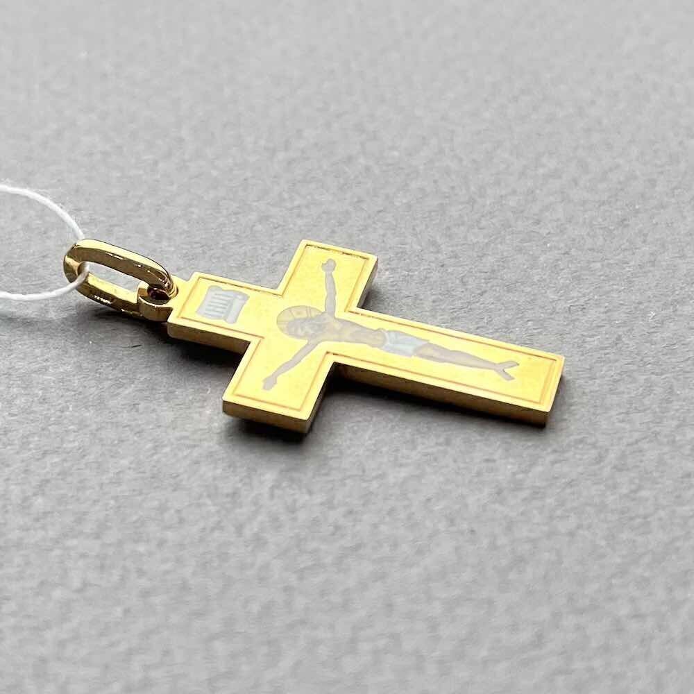 Купить Крест из желтого золота "Распятие Христа" (41374)