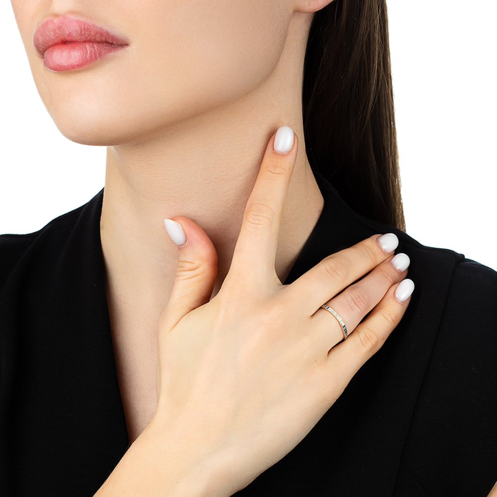 Купить Кольцо из серебра "Спаси и Сохрани" с фианитами (32294)