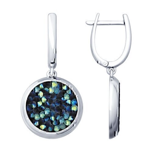 Купить Серьги из серебра с кристаллами Swarovski (84560)