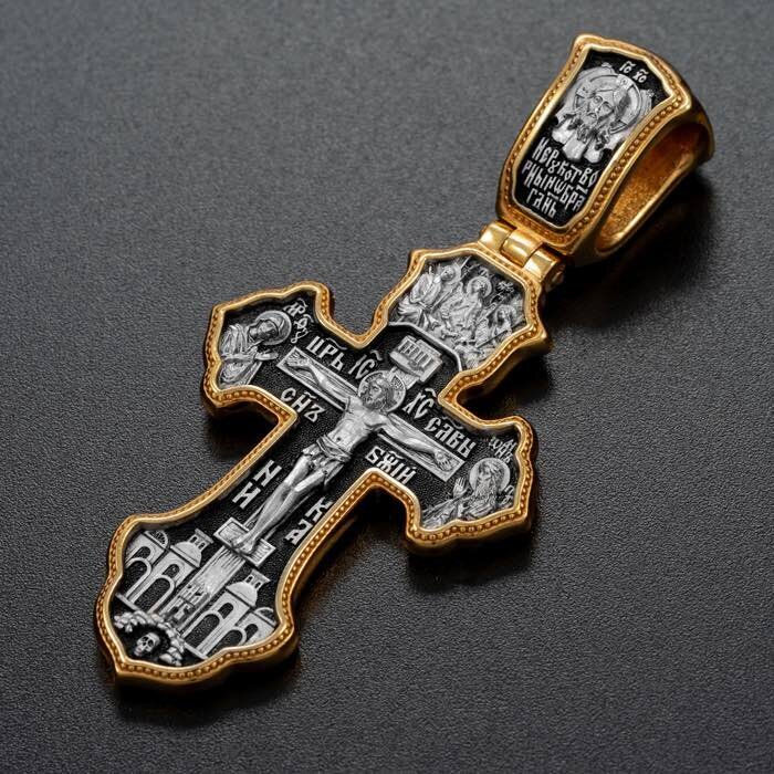 Купить Крест из серебра "Архангел Михаил" (42886)