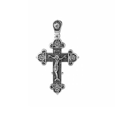 картинка Крест из серебра "Да воскреснет Бог" (42800) 