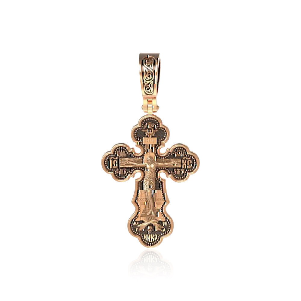 Купить Крест из красного золота "Божия Матерь Покрова" (22546)