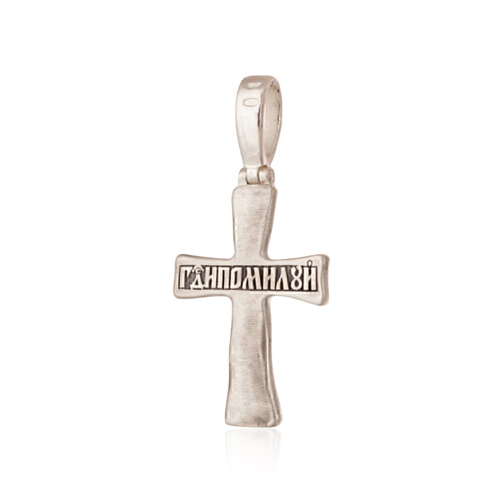 Купить Крест из серебра с квадратным камнем (25407)