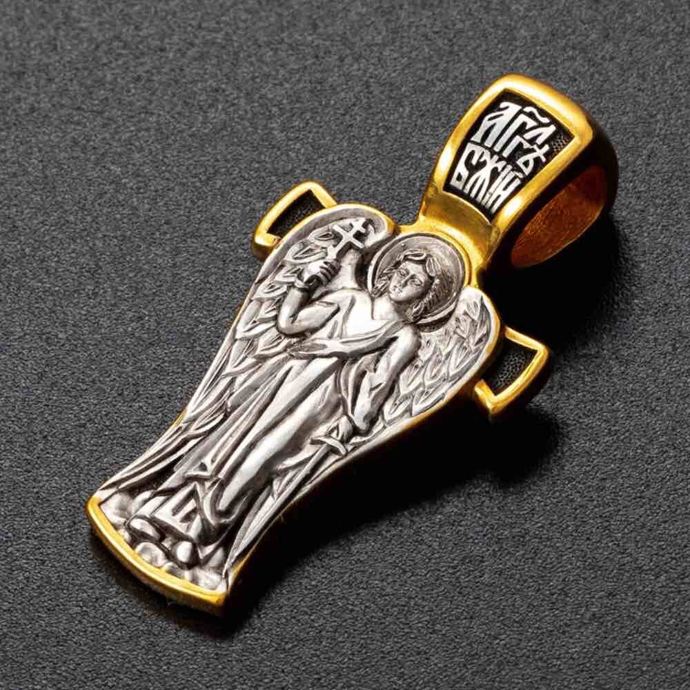 Купить Крест из серебра "Ангел Хранитель" (42877)