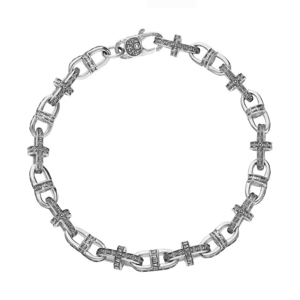 Купить Браслет литой из серебра "Георгиевский Крест" (12376)