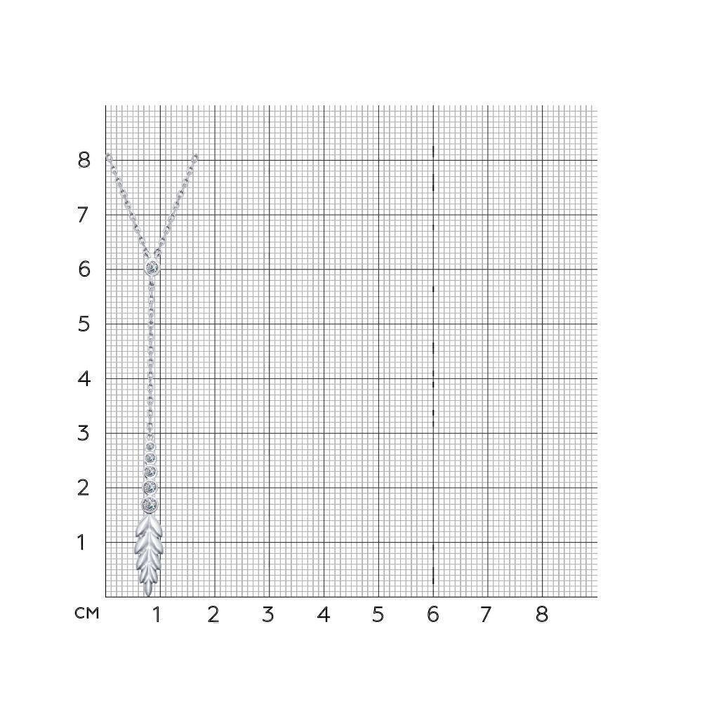 Купить Колье из серебра с фианитами (8469)