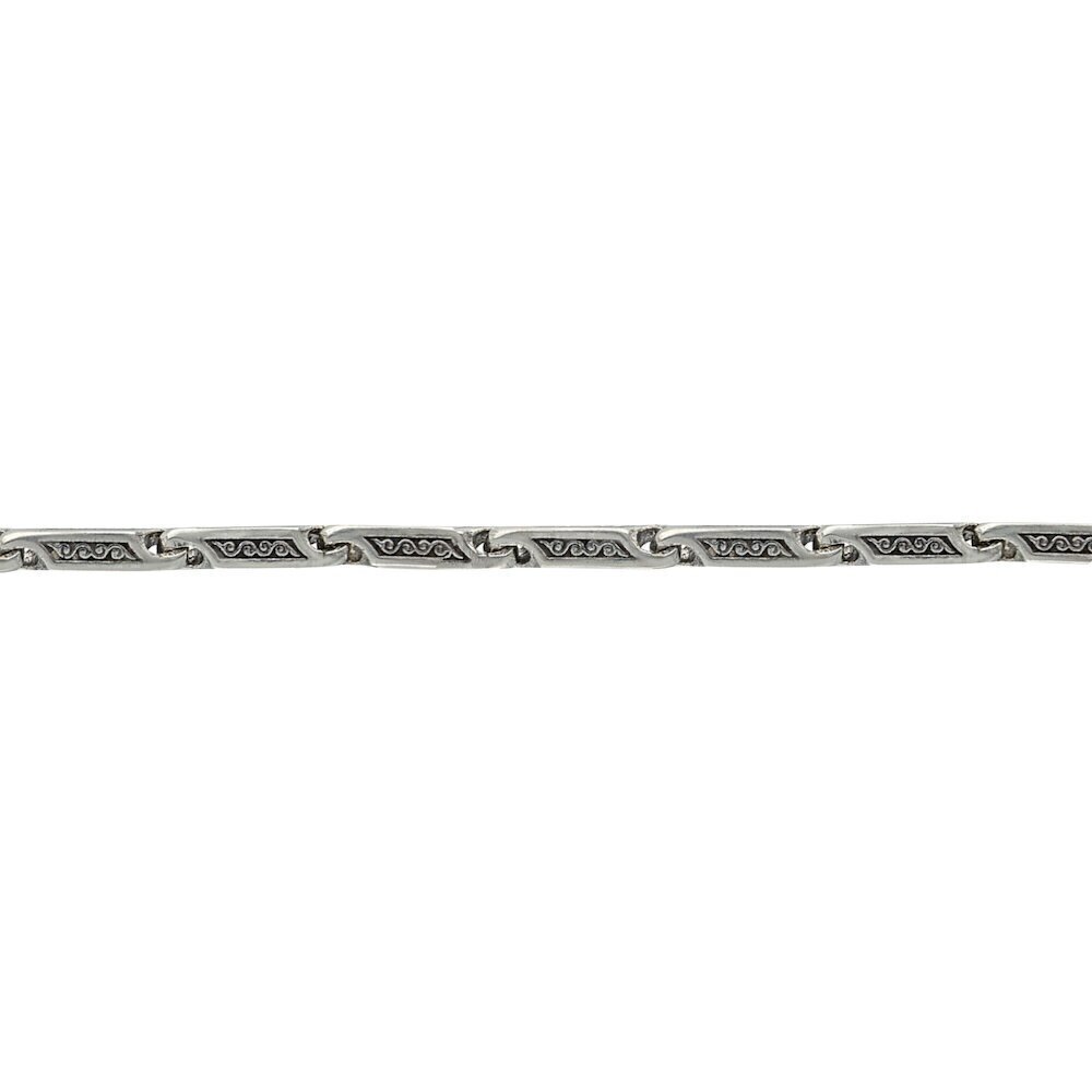 Цепь литая из серебра с узором (92289)