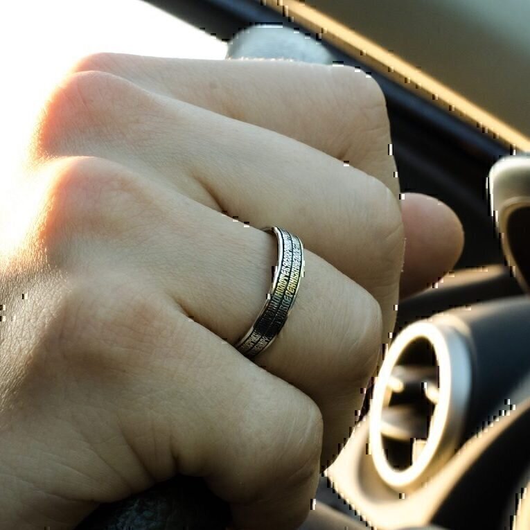 Купить Кольцо из серебра с молитвой "Водителя" (65323)