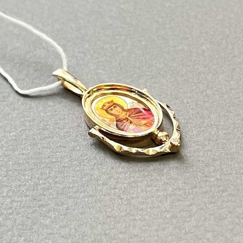 Купить Образ из красного золота "Святая Екатерина" с бриллиантом (51022)