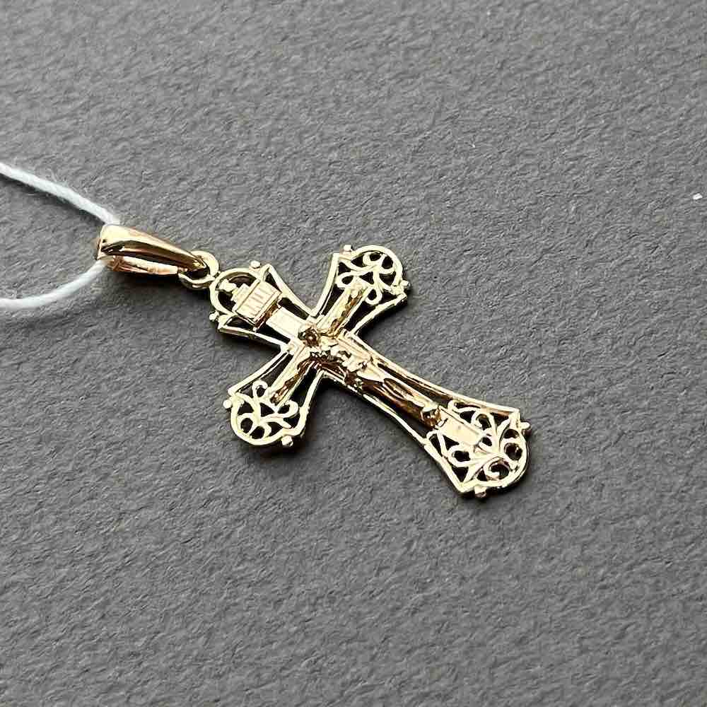 Купить Крест из красного золота "Спаси и Сохрани" (41500)