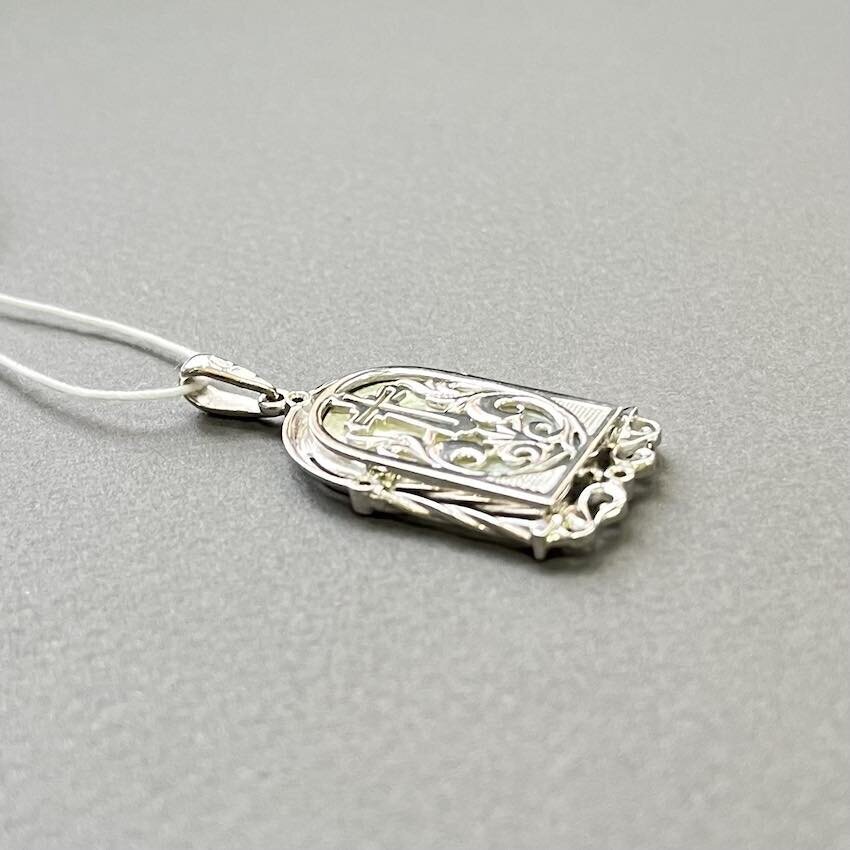 Купить Образ из белого золота "Святой Николай Чудотворец" с бриллиантами (51067)