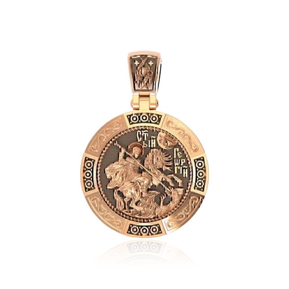 Купить Образ из красного золота "Святой Георгий Победоносец" (3099)