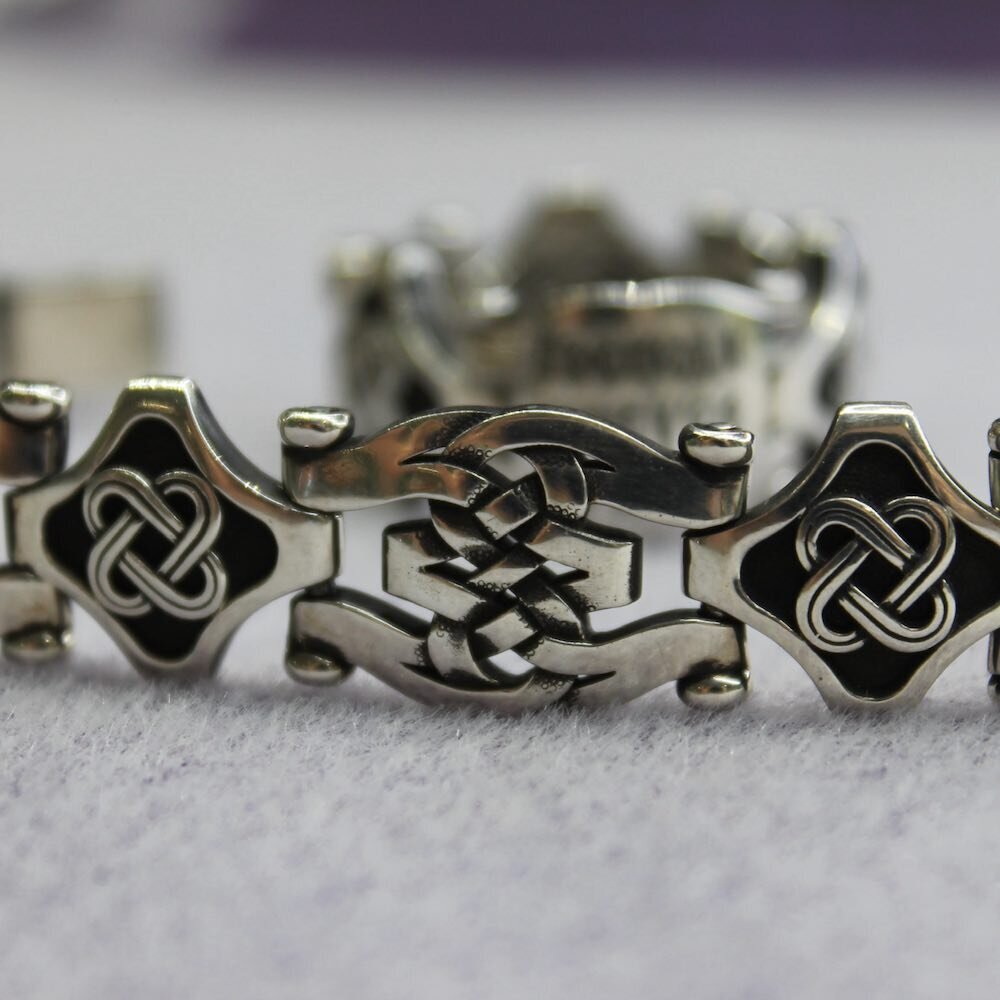 Купить Браслет из серебра с молитвой "Господи помилуй" (12260)