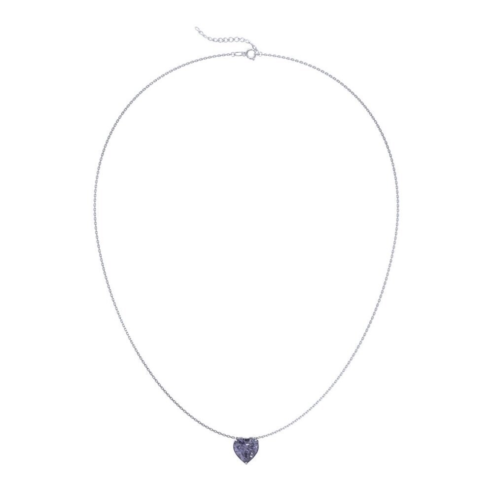 Купить Колье из серебра "Сердце" с кварцем (92475)