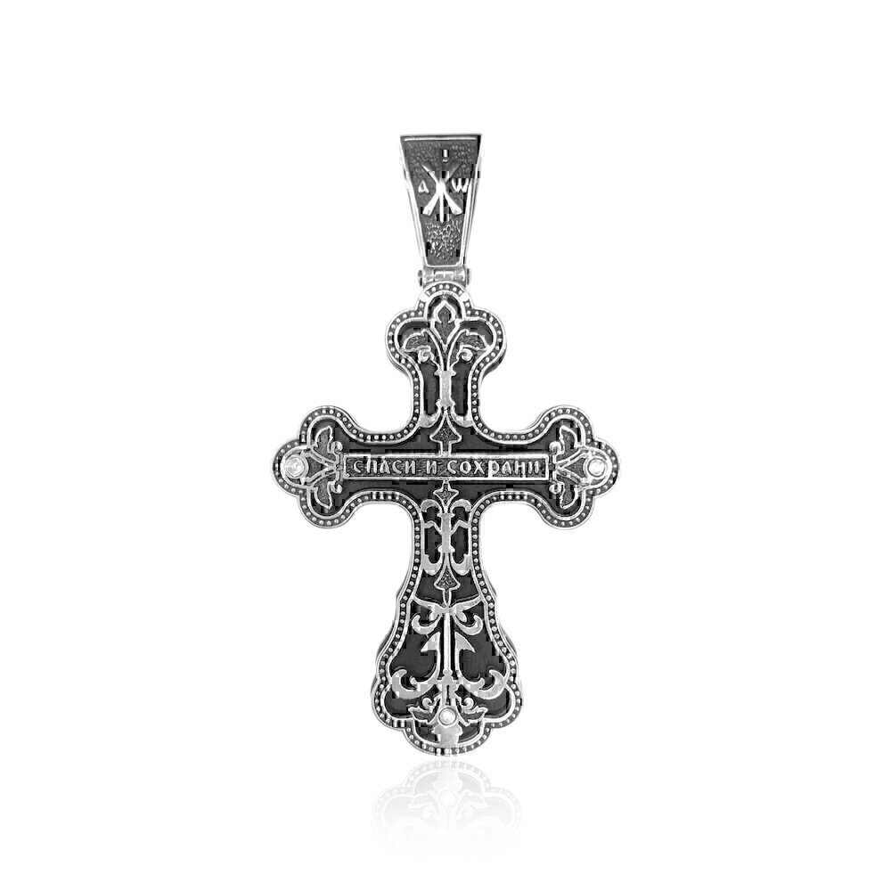 Купить Крест из серебра "Спаси и Сохрани" (97016)