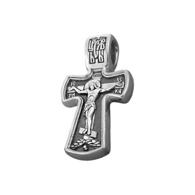 картинка Крест из серебра "Божия Матерь Умиление" (42196) 