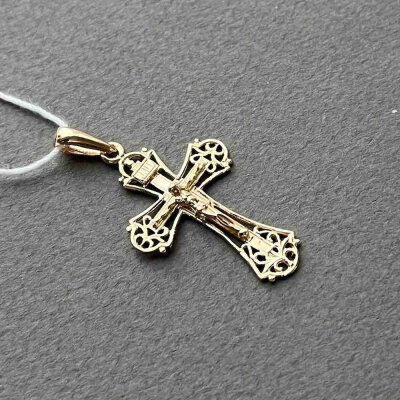 картинка Крест из красного золота "Спаси и Сохрани" (41500) 