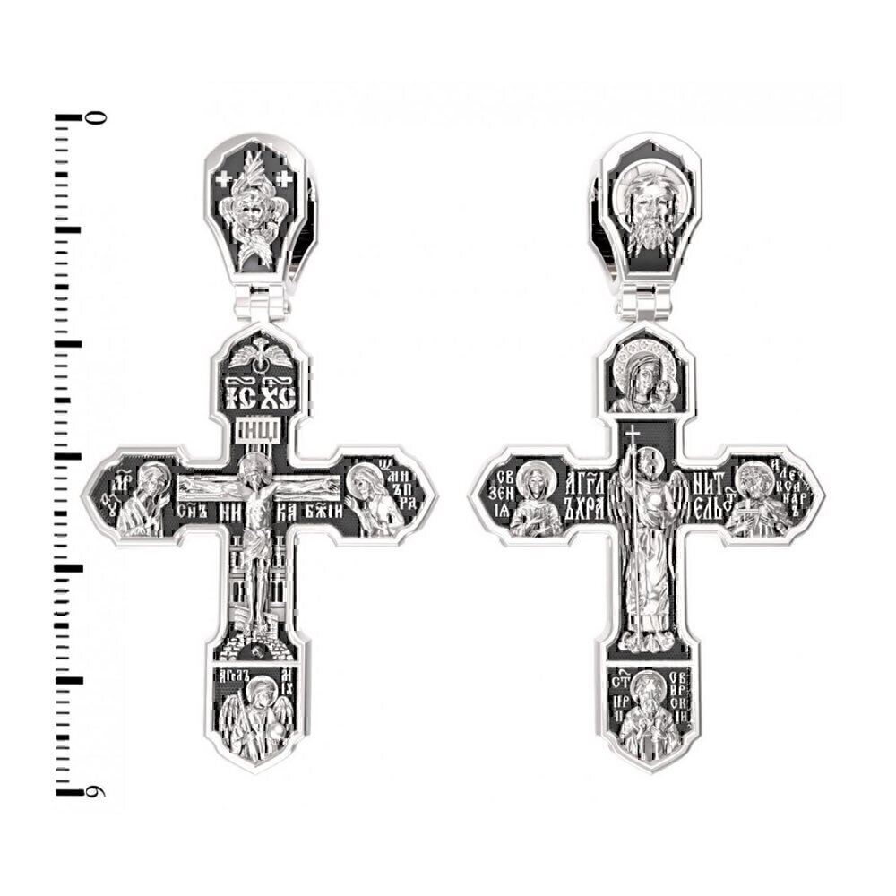 Купить Крест из белого золота "Ангел-Хранитель" (2150)