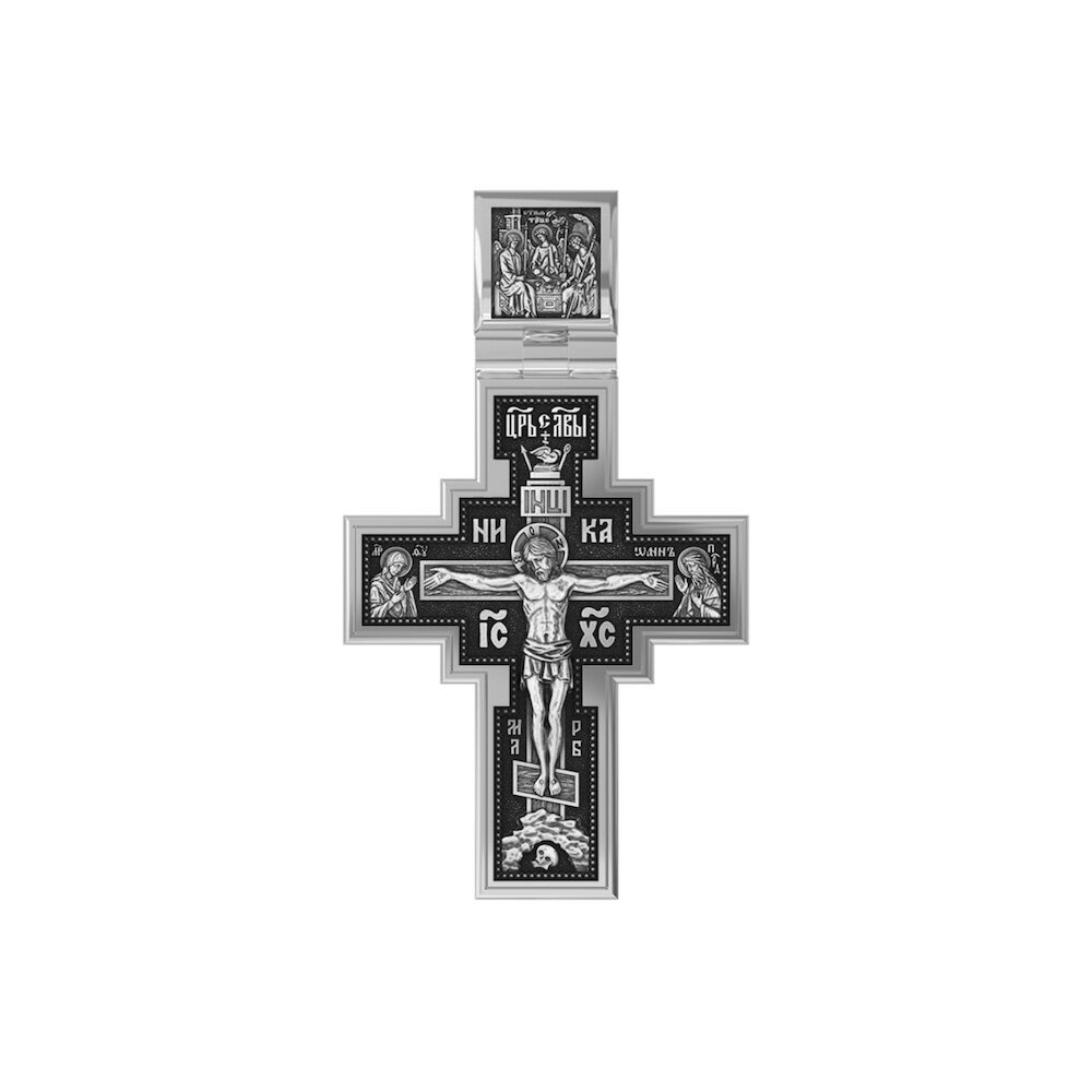 Купить Крест из серебра "Святой Александр Свирский" (42909)