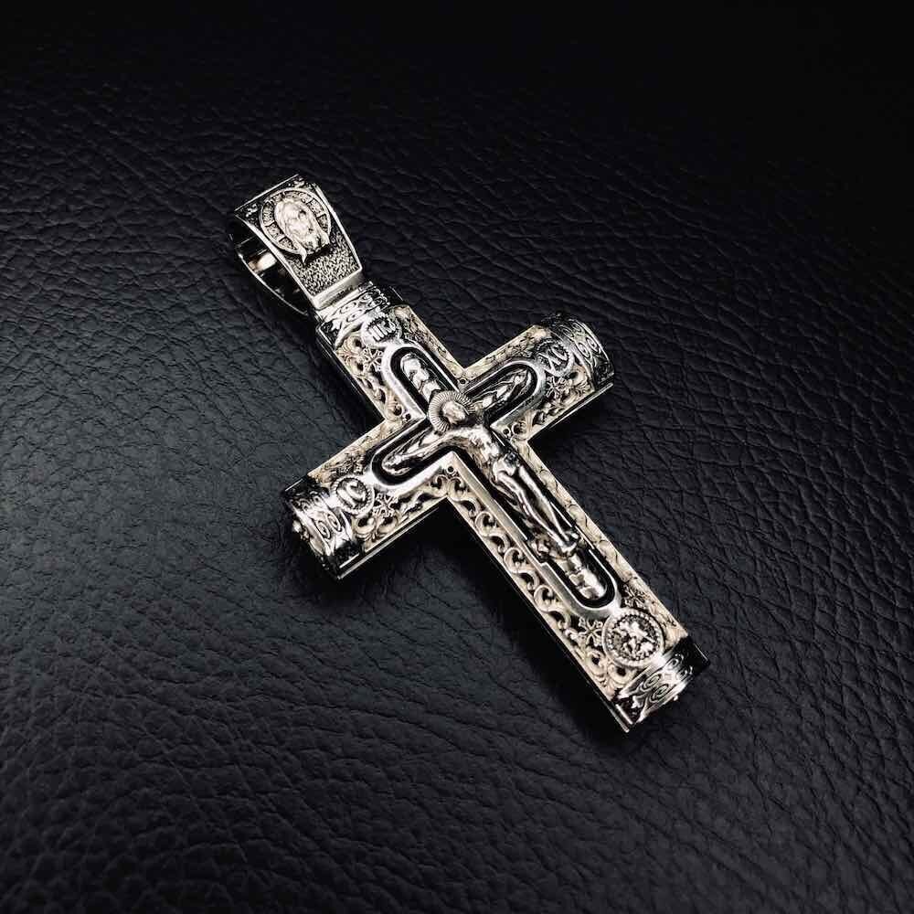 Купить Крест из серебра "Спаси и Сохрани" (42341)