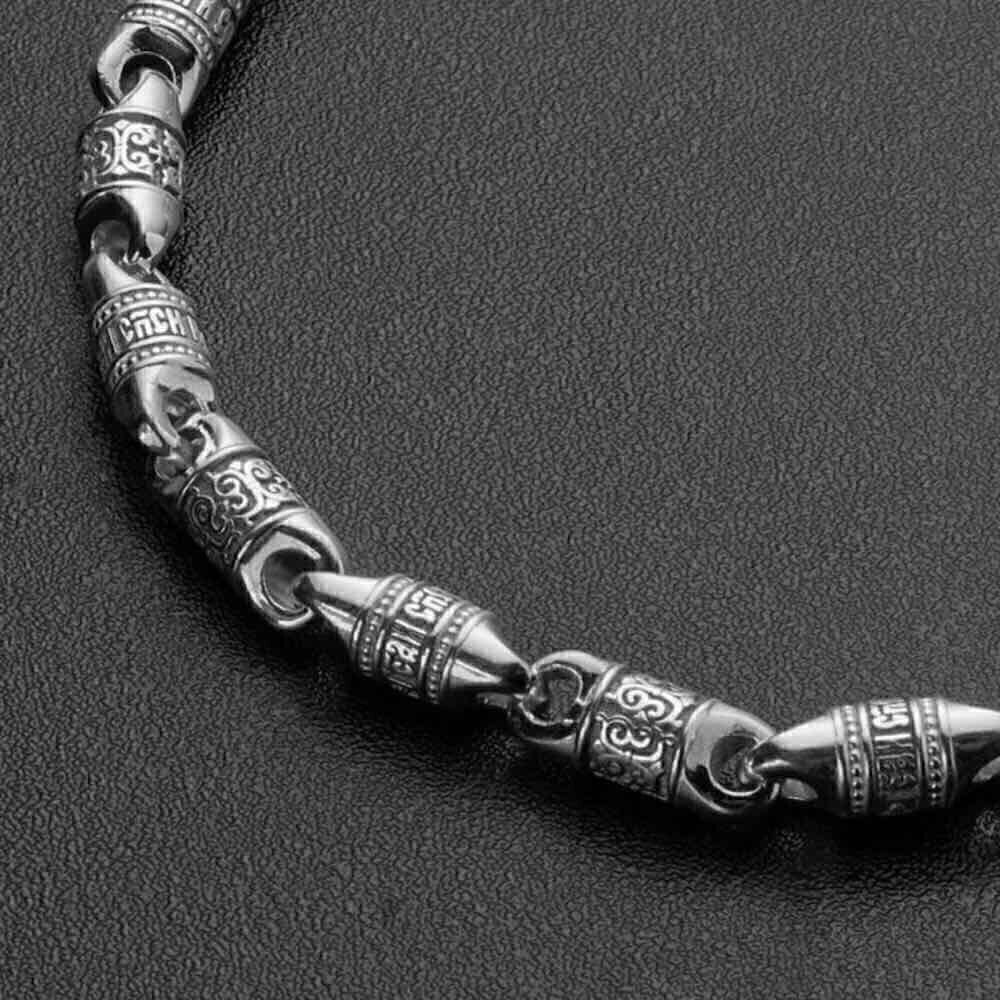 Купить Цепь литая из серебра "Господи Спаси и Сохрани" (92503)