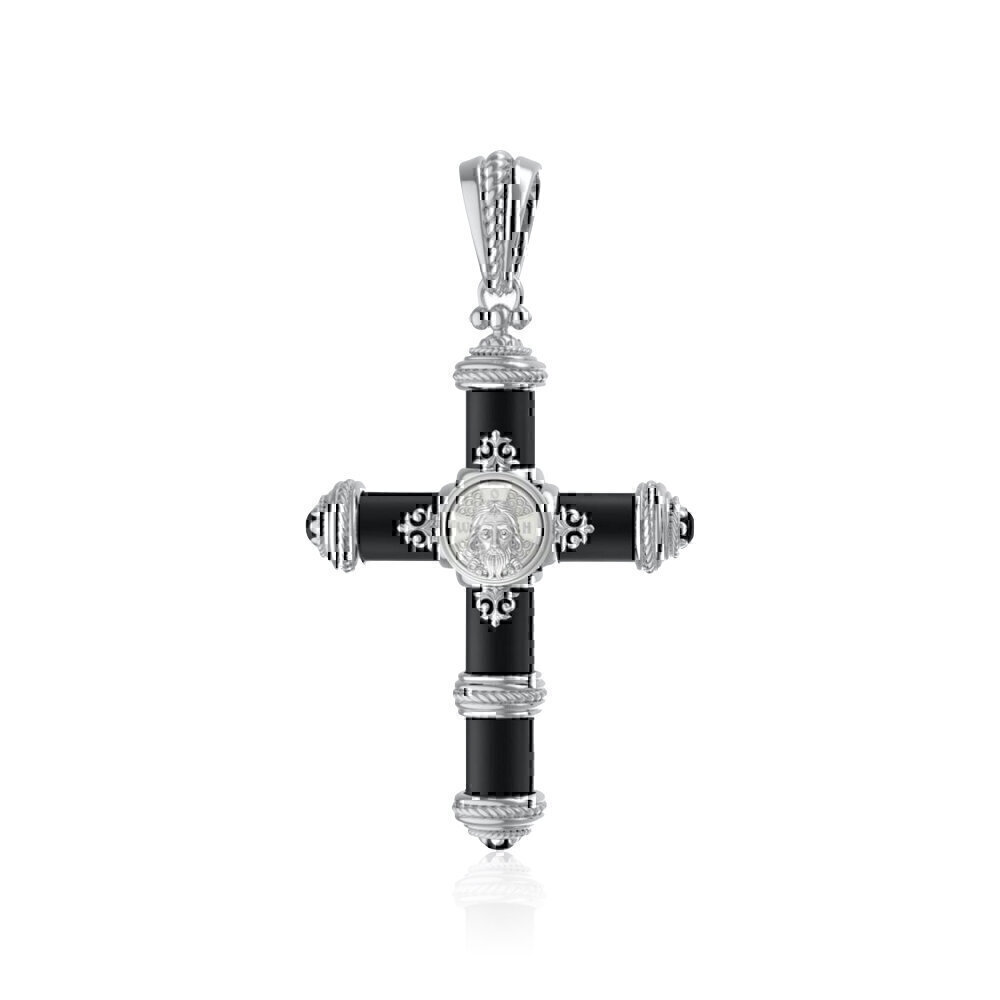 Купить Крест из белого золота "Спас Нерукотворный" (22150)