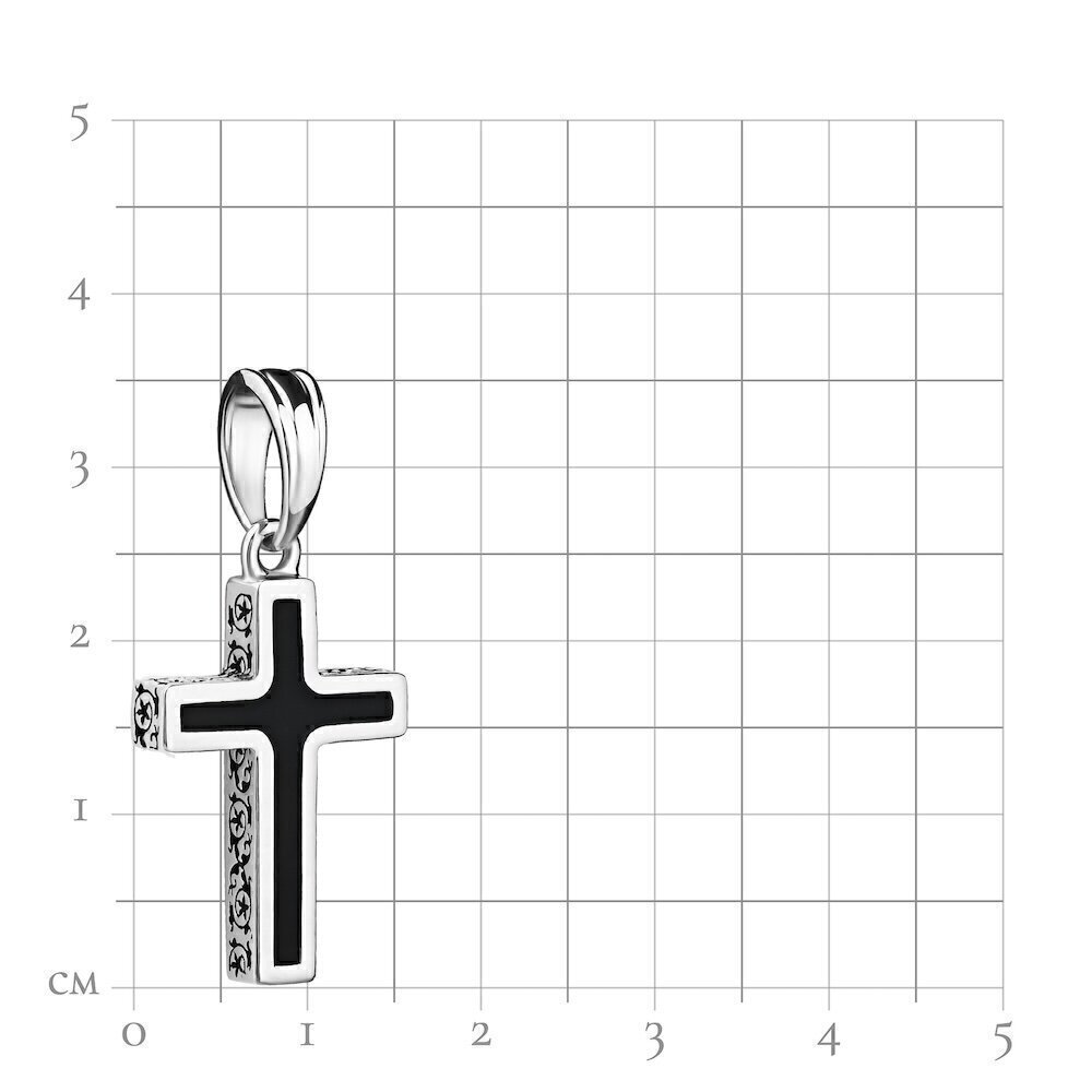Купить Крест из серебра с узором (42738)