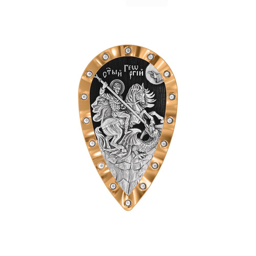 Купить Образ из серебра "Святой Георгий Победоносец" (59272)