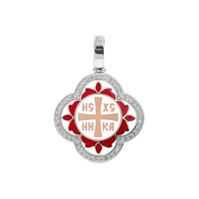 картинка Подвеска из серебра с эмалью и фианитами (52794) 