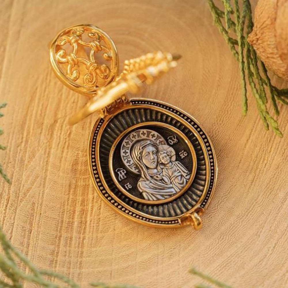 Купить Образ из серебра "Божия Матерь Казанская" (59277)