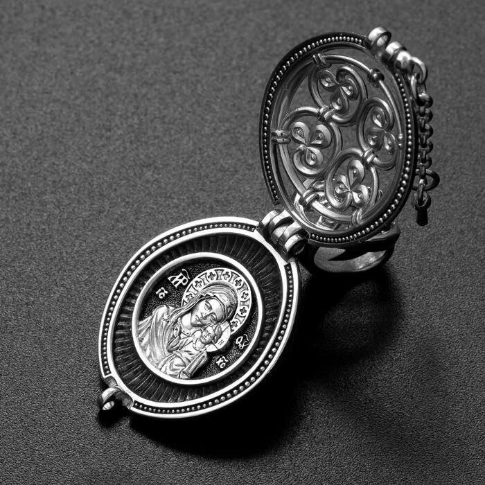 Купить Образ из серебра "Божия Матерь Казанская" (59307)