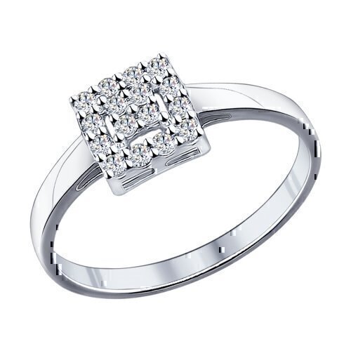 Купить Кольцо из серебра с фианитами (6587)