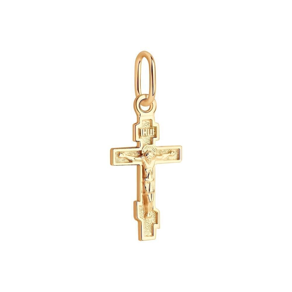 Купить Крест из красного золота "Спаси и Сохрани" (41571)