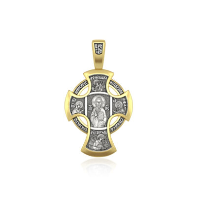 картинка Крест из серебра "Деисус. Ангел Хранитель" (42308) 
