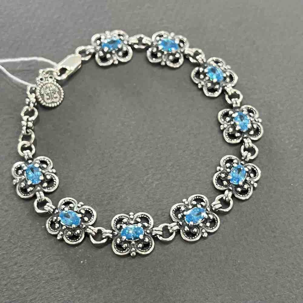Купить Браслет из серебра "Спаси и Сохрани" с фианитами (12199)