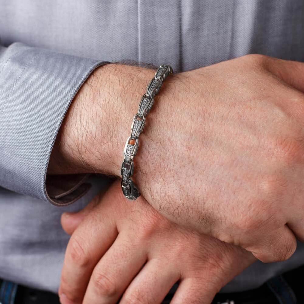 Купить Браслет из серебра "Молитва о детях" (12390)