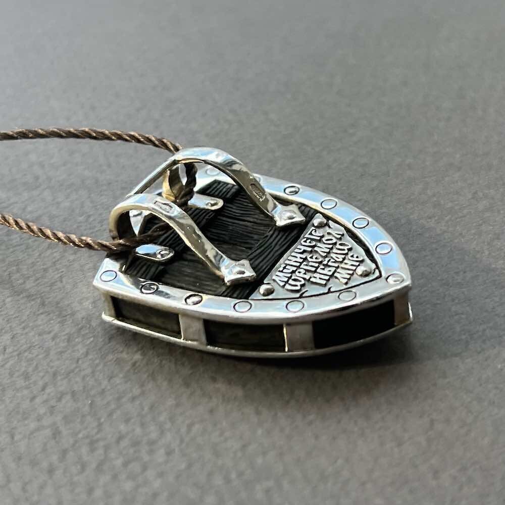 Купить Образ из белого золота "Святой Георгий Победоносец" (51004)