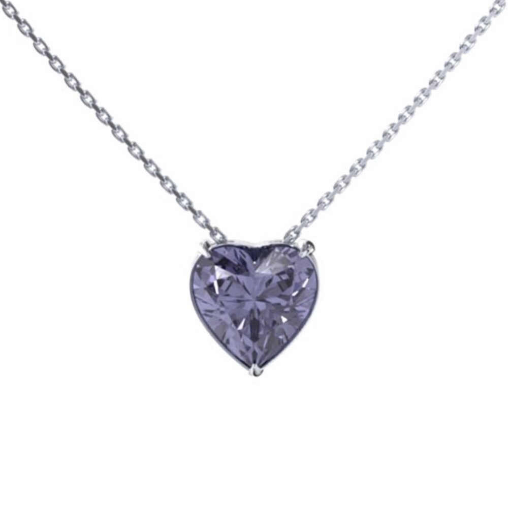 Купить Колье из серебра "Сердце" с кварцем (92475)